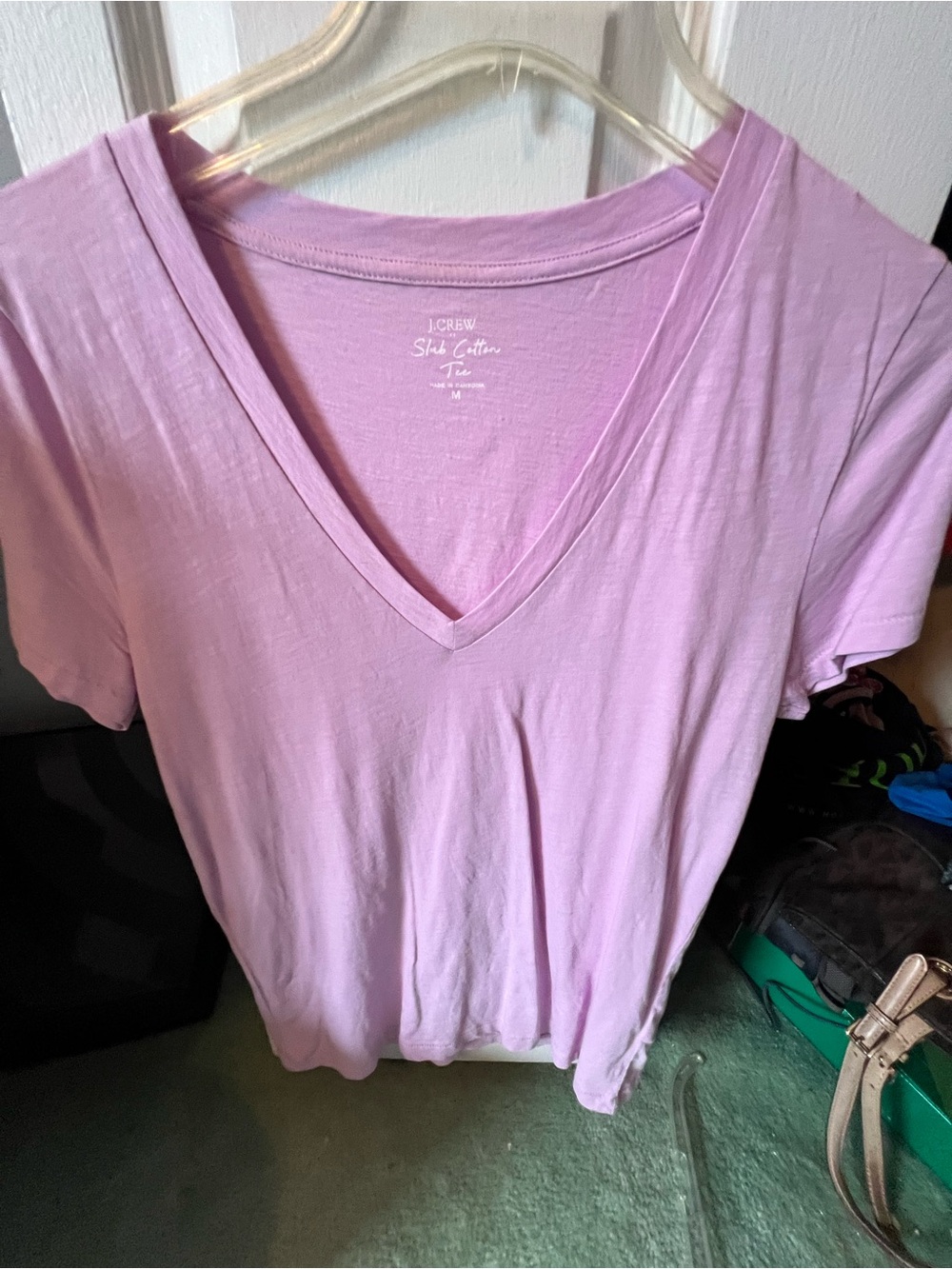 J. Crew Soft Lavender V-Neck Short Sleeve Tee
